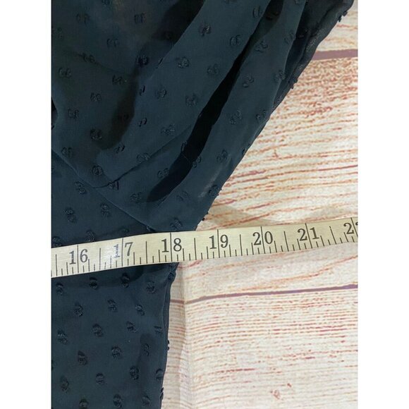 Matilda Jane Women's Black Long Sleeve Charlie Swiss Dot Dress - Medium - Picture 10 of 13